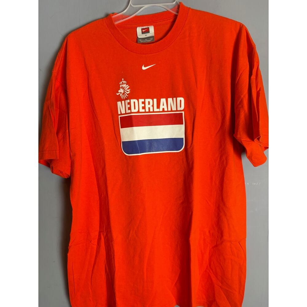 Nike Men’s Nederland Orange Red White Blue Jersey Tee - Picture 4 of 6